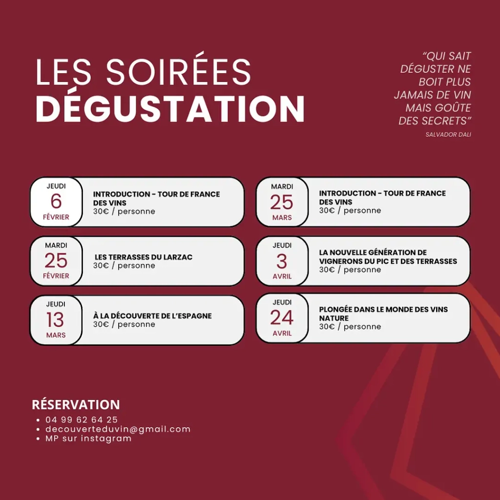 Les soirées dégustation